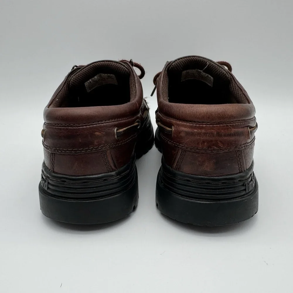 Timberland Men’s 8M Brown Authentic Handsewn 3 Eye Lug Sole Boat Shoes 63063